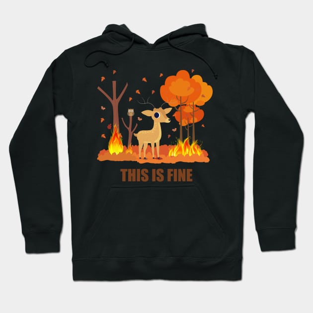 THIS IS FINE Hoodie by FunnyZone